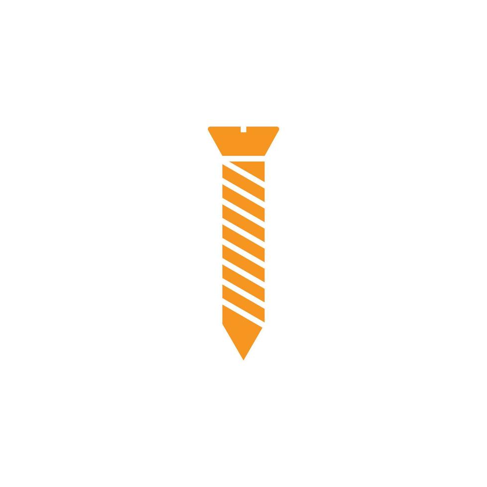 eps10 oranje vector single schroef abstract icoon geïsoleerd Aan wit achtergrond. schroef symbool in een gemakkelijk vlak modieus modern stijl voor uw website ontwerp, logo, en mobiel toepassing