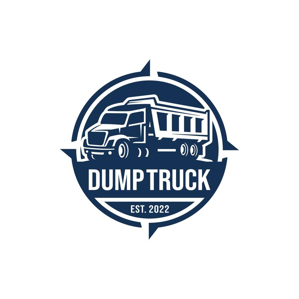 dump truck logo ontwerp vector