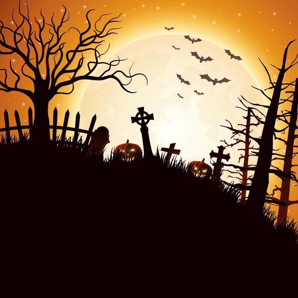 halloween nacht achtergrond vector