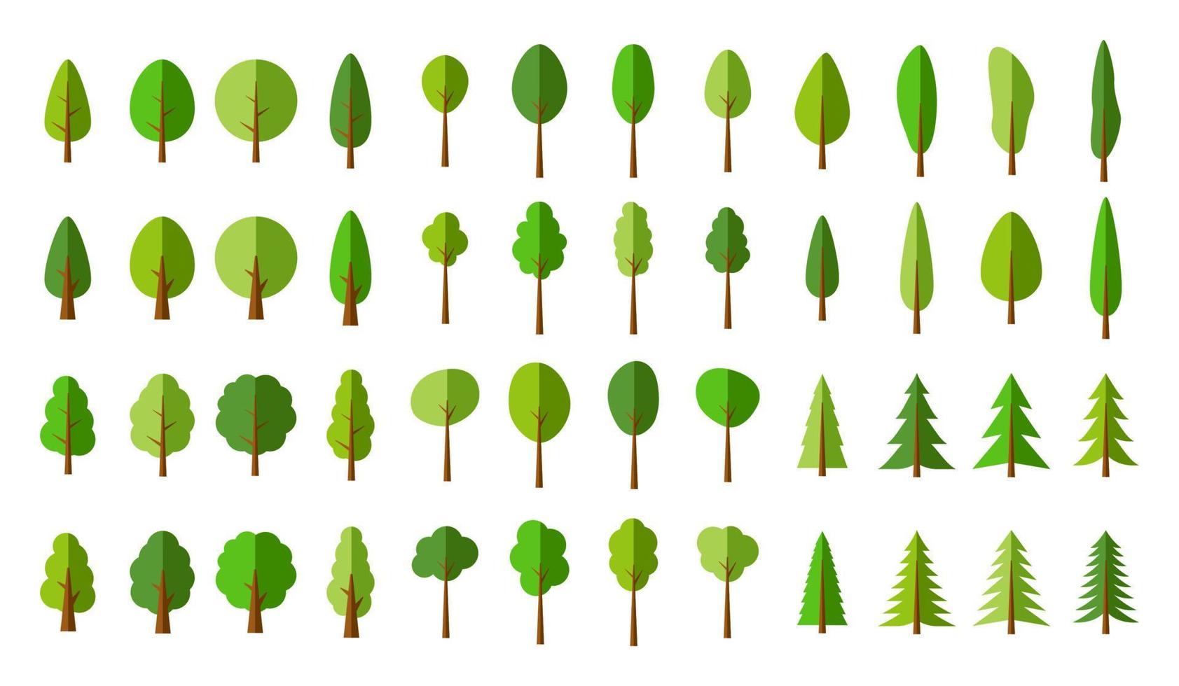 reeks van patroon groen pijnboom bomen vector