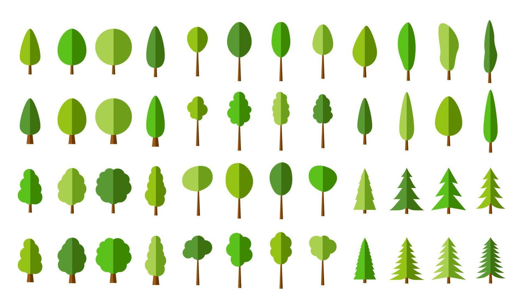 reeks van patroon groen pijnboom bomen vector