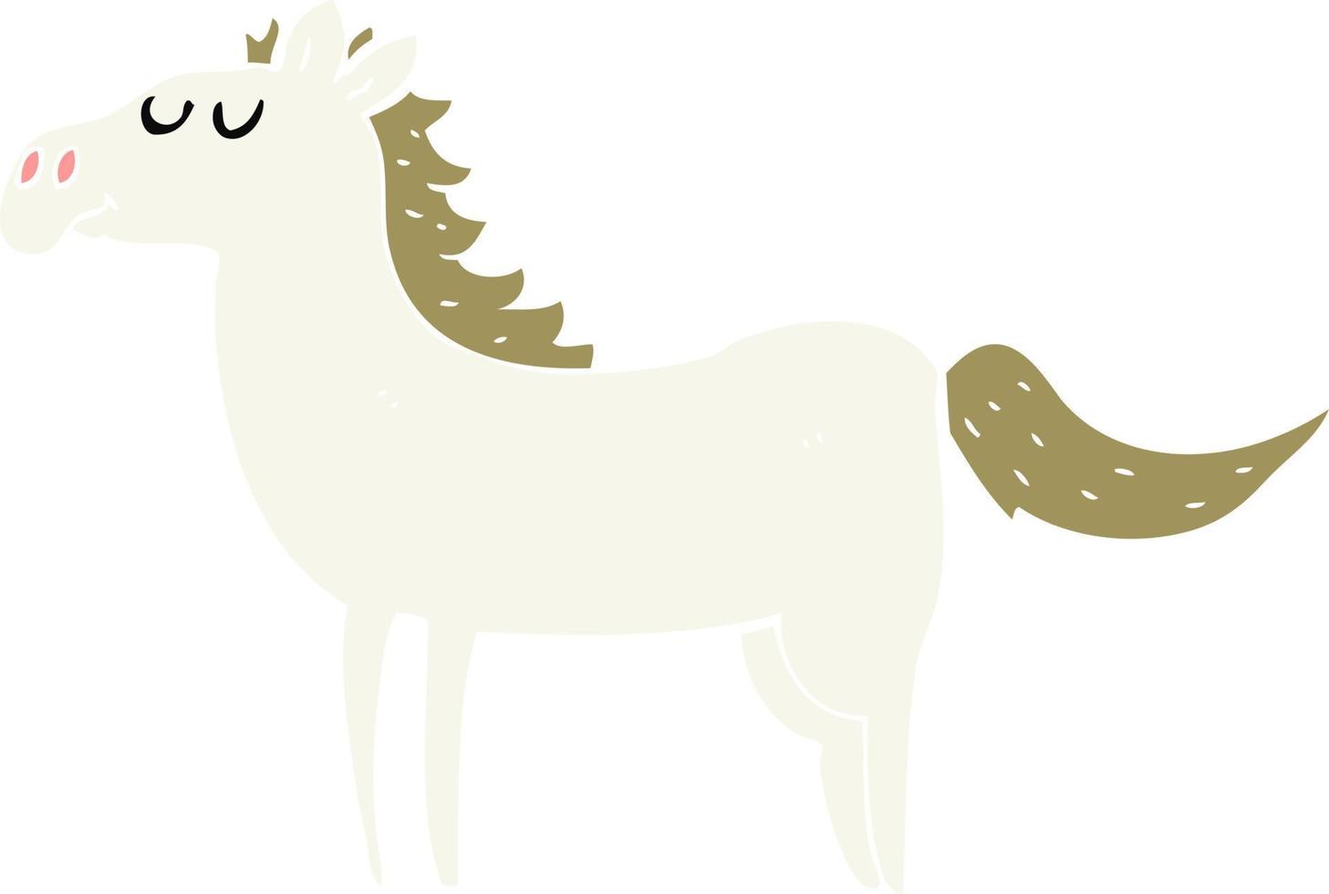 vlak kleur illustratie van paard vector
