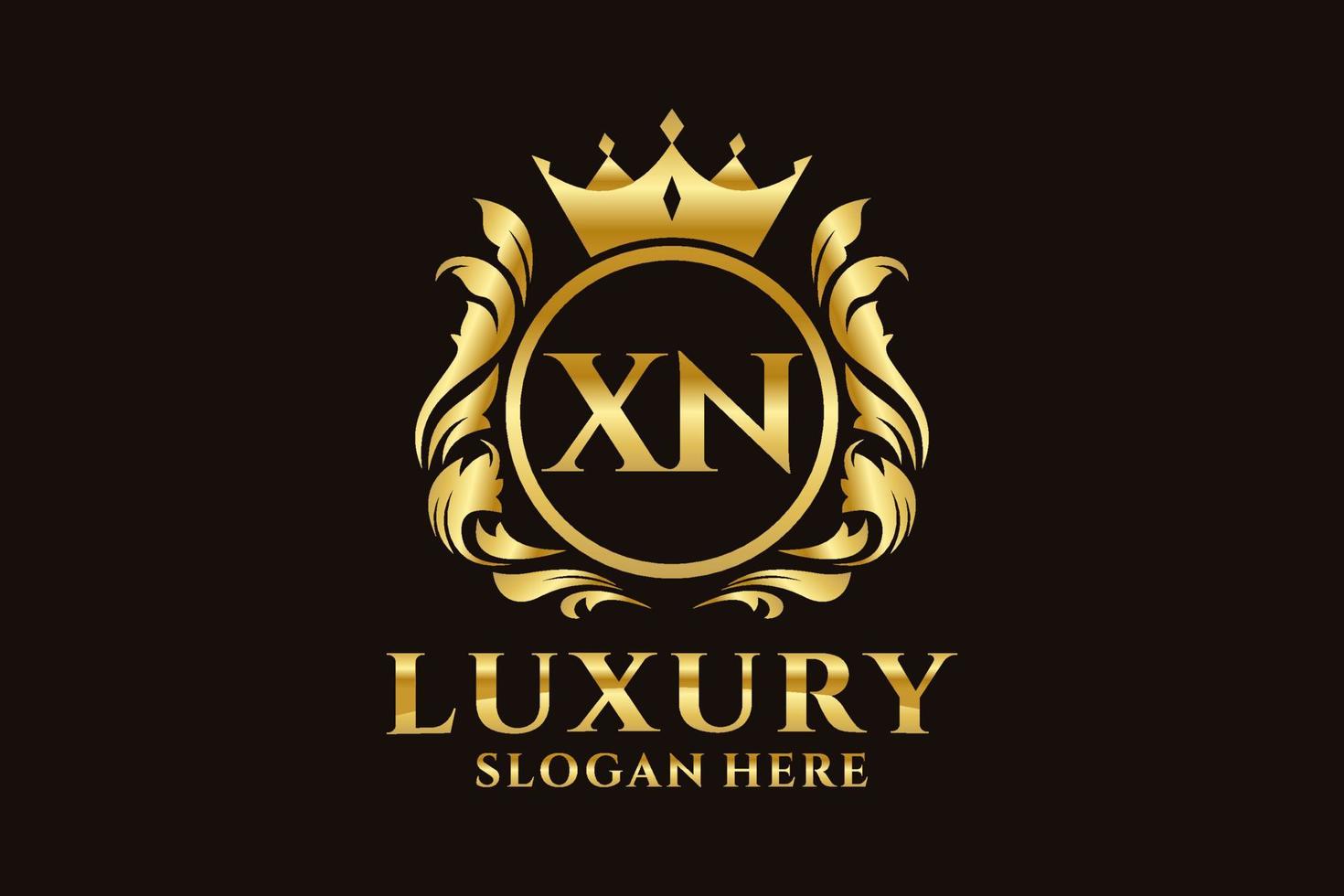 eerste xn brief Koninklijk luxe logo sjabloon in vector kunst voor luxueus branding projecten en andere vector illustratie.