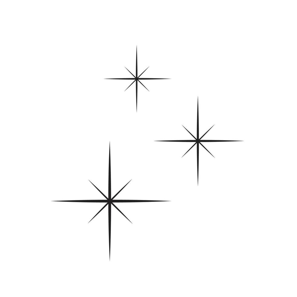 gemakkelijk sterren fonkeling icoon vector illustratie