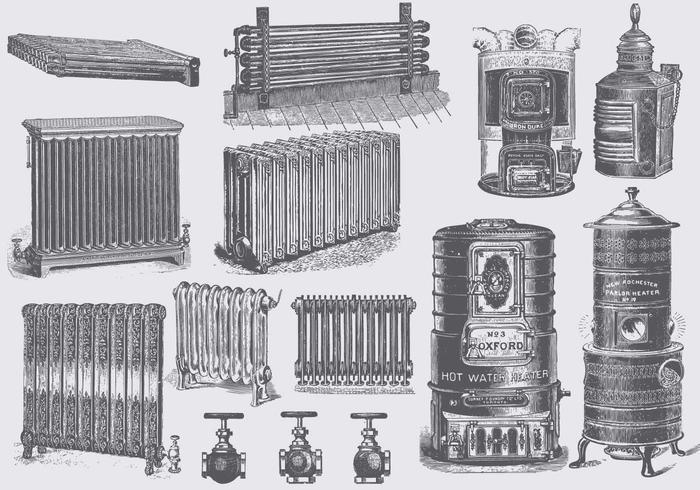 Vintage Radiatoren vector