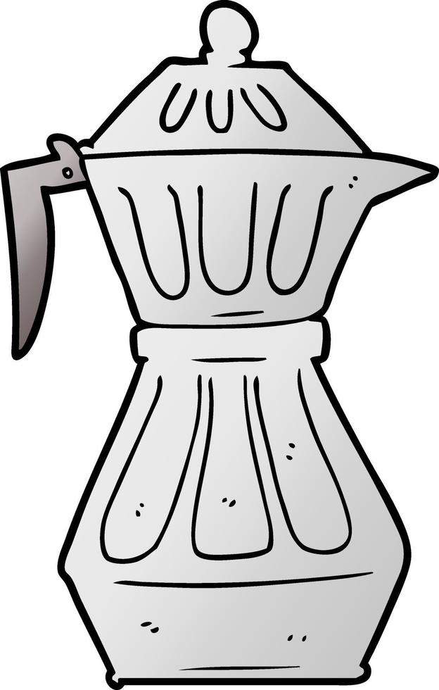 tekenfilm espresso pot vector