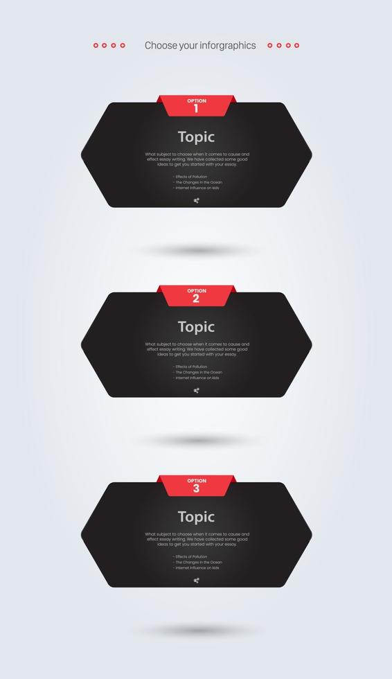 drie veelhoek vorm toetsen ontwerp, en modieus donker veelhoek vector spandoeken, 3 donker pictogrammen infographic ontwerp, drie veelhoeken vormen elementen ontwerp, verwerken stap element