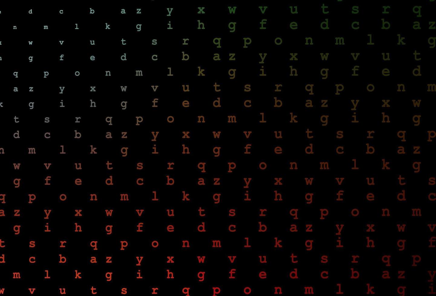 donkergroene, rode vectordekking met Engelse symbolen. vector