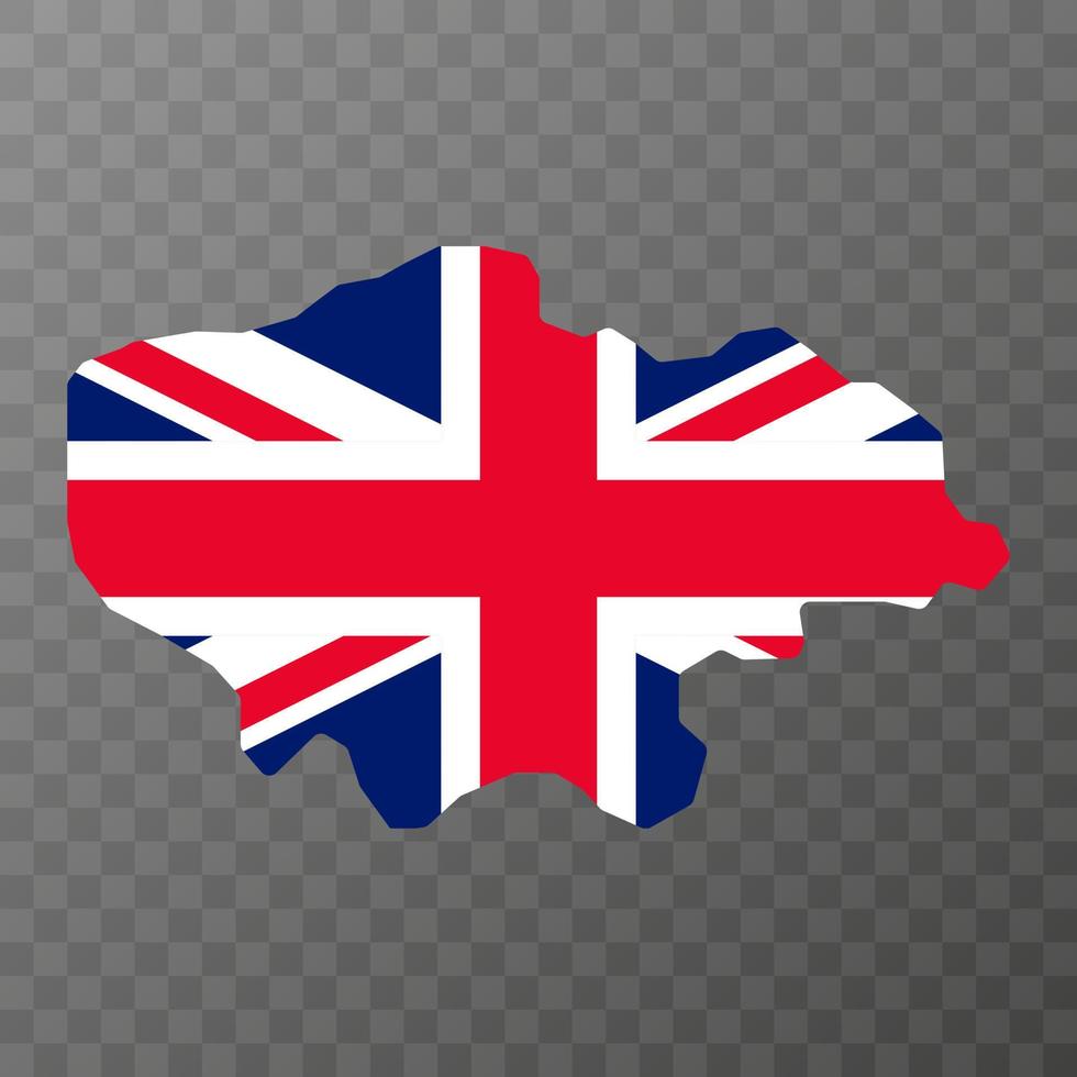 Londen kaart. Engeland, uk regio kaart. vector illustratie.