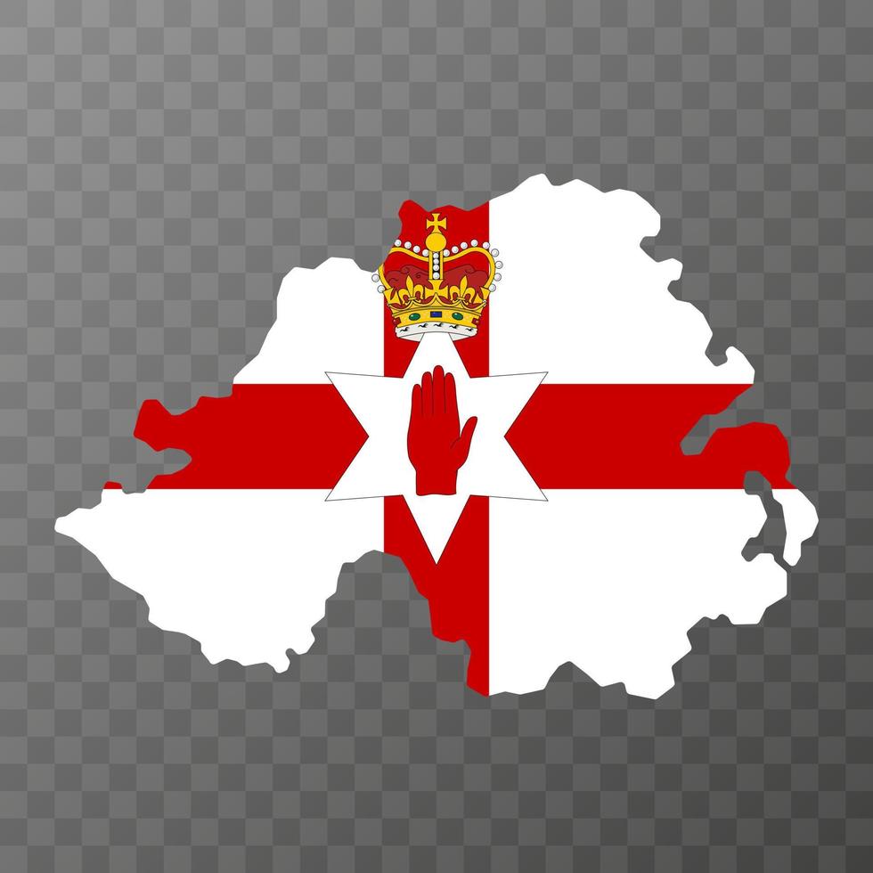 noordelijk Ierland, uk regio kaart. vector illustratie.