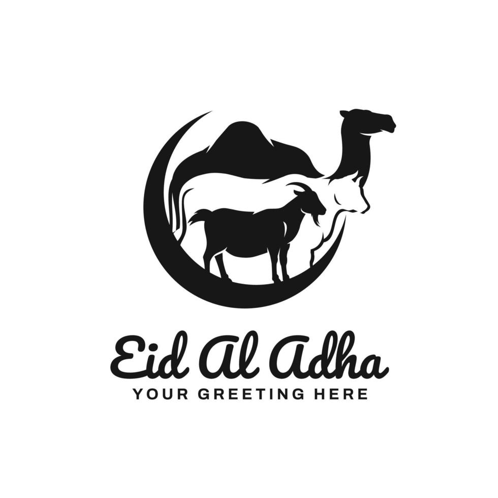 eid al adha logo ontwerp vector