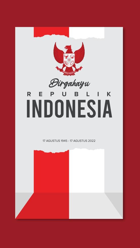 Indonesië onafhankelijkheid dag augustus 17e vector