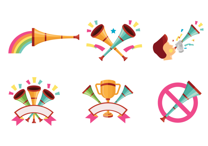 Vrolijke Vuvuzela-vectoren vector