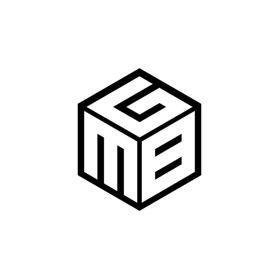 mbg brief logo ontwerp met wit achtergrond in illustrator, vector logo modern alfabet doopvont overlappen stijl. schoonschrift ontwerpen voor logo, poster, uitnodiging, enz.
