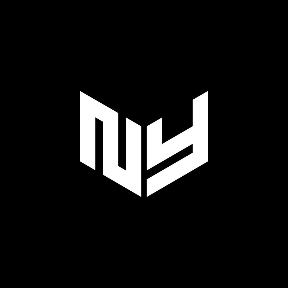 ny brief logo ontwerp met zwart achtergrond in illustrator. vector logo, schoonschrift ontwerpen voor logo, poster, uitnodiging, enz.