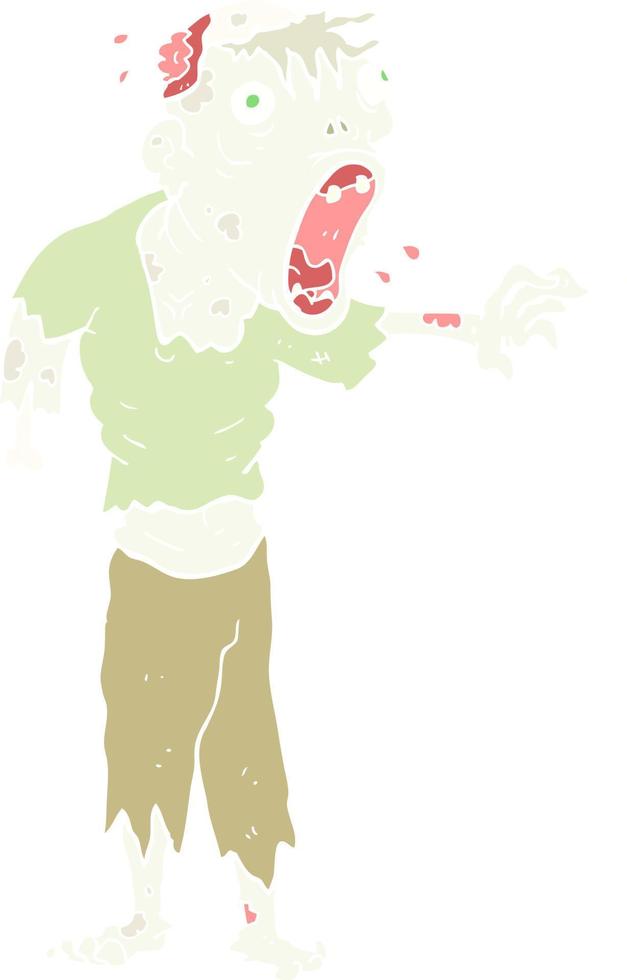 vlak kleur illustratie van zombie vector