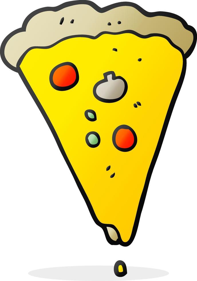 uit de vrije hand getrokken tekenfilm pizza vector