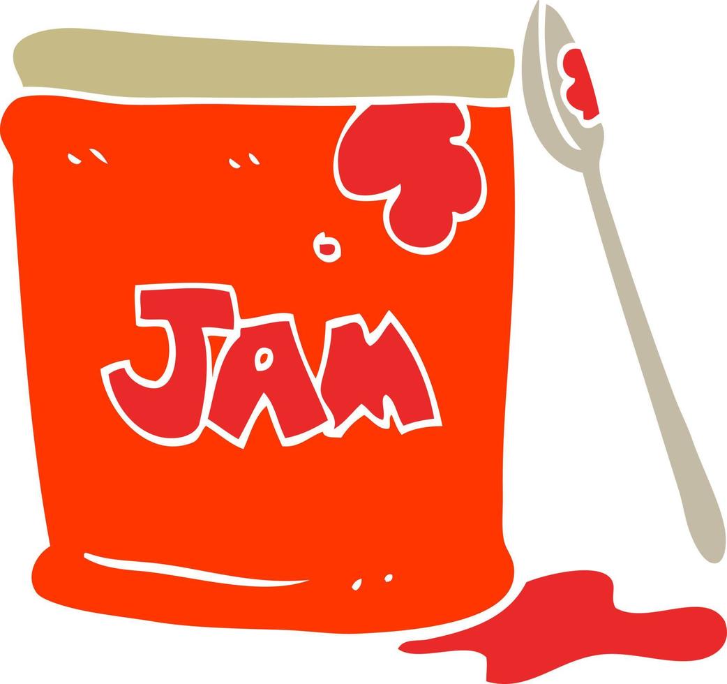 vlak kleur illustratie van jam pot vector