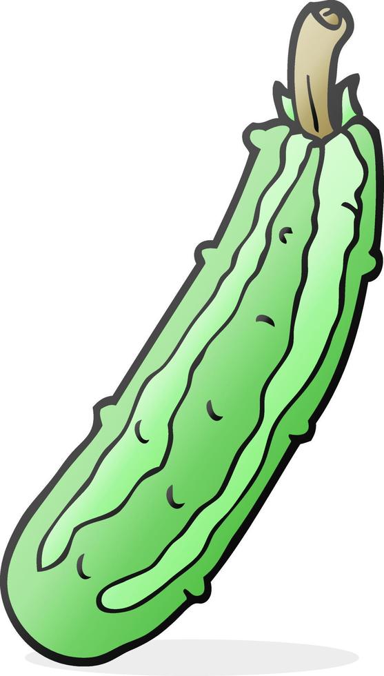 uit de vrije hand getrokken tekenfilm courgette vector