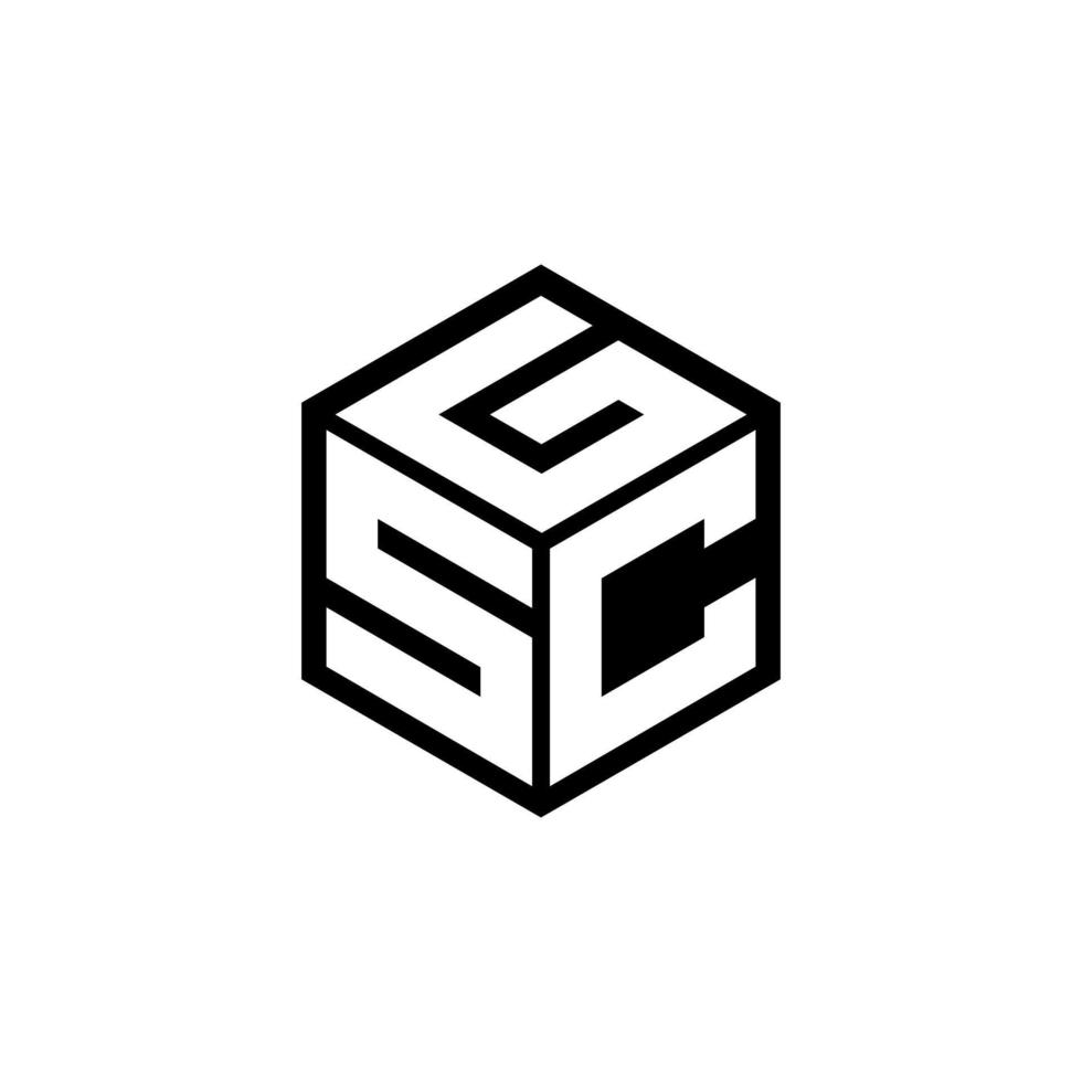 scg brief logo ontwerp met wit achtergrond in illustrator, vector logo modern alfabet doopvont overlappen stijl. schoonschrift ontwerpen voor logo, poster, uitnodiging, enz.