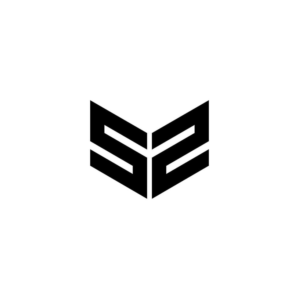sz brief logo ontwerp met wit achtergrond in illustrator, kubus logo, vector logo, modern alfabet doopvont overlappen stijl. schoonschrift ontwerpen voor logo, poster, uitnodiging, enz.