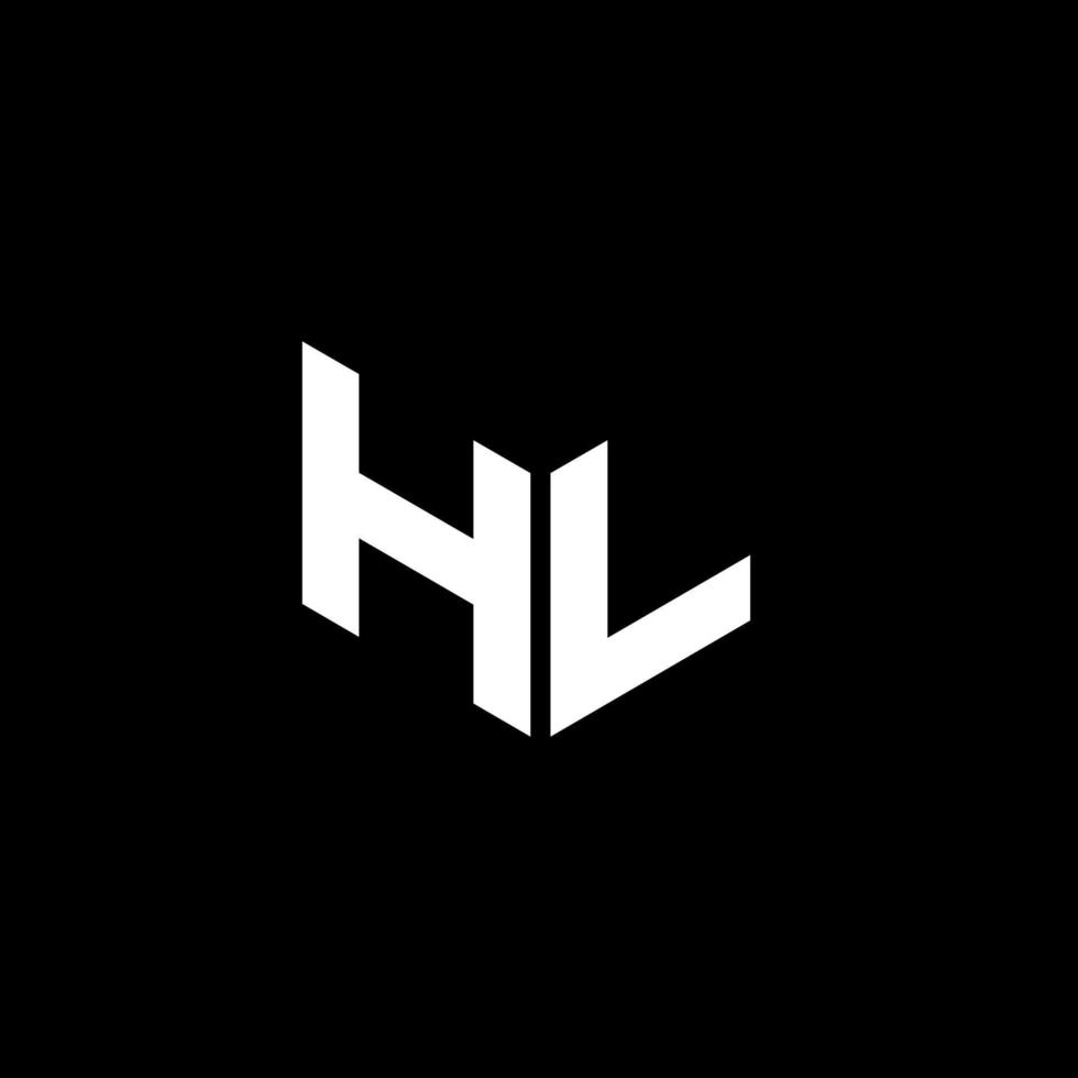 hl brief logo ontwerp met zwart achtergrond in illustrator. vector logo, schoonschrift ontwerpen voor logo, poster, uitnodiging, enz.