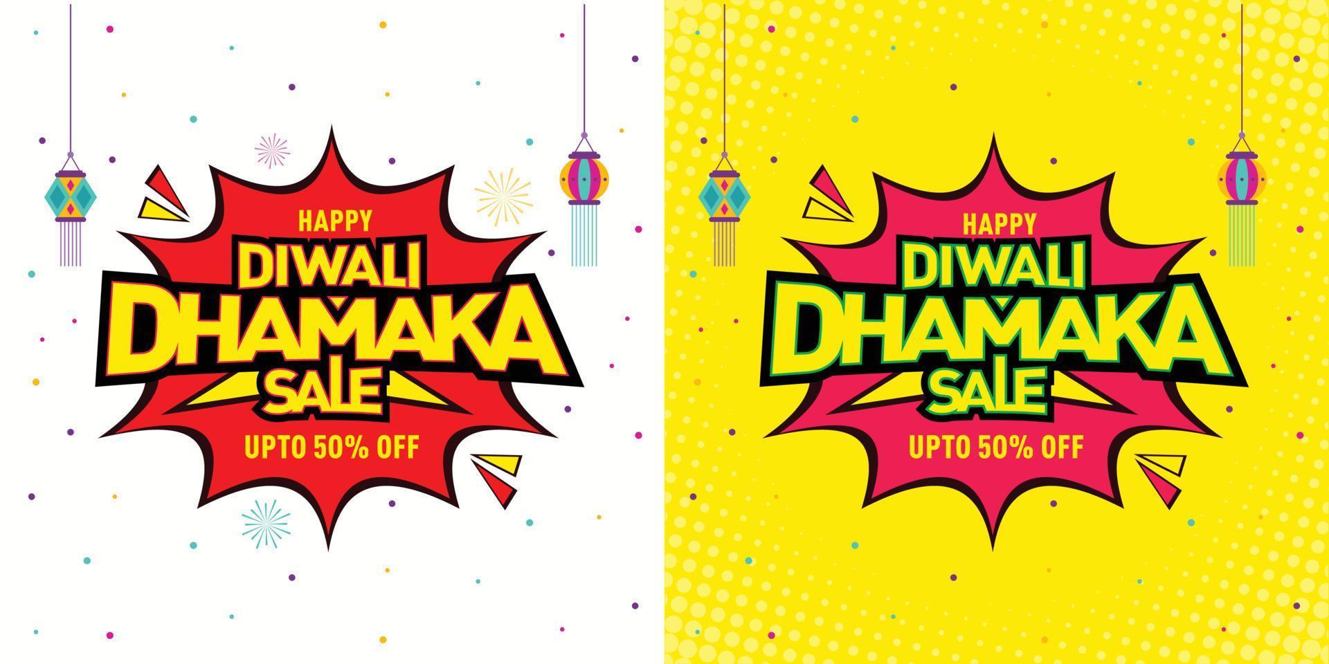 diwali dhamaka uitverkoop aanbod diwali sjabloon, banier, logo ontwerp, diwali lamp, poster, eenheid, label, web kop, vector, illustratie vector