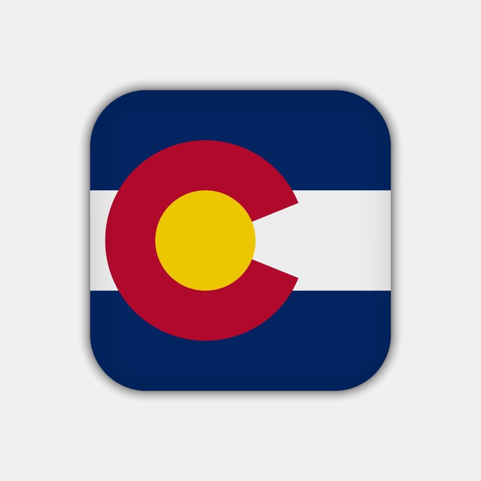 Colorado staat vlag. vector illustratie.