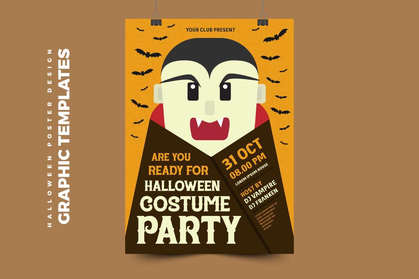 gemakkelijk en elegant halloween grafisch ontwerp sjabloon dat is gemakkelijk naar aanpassen vector