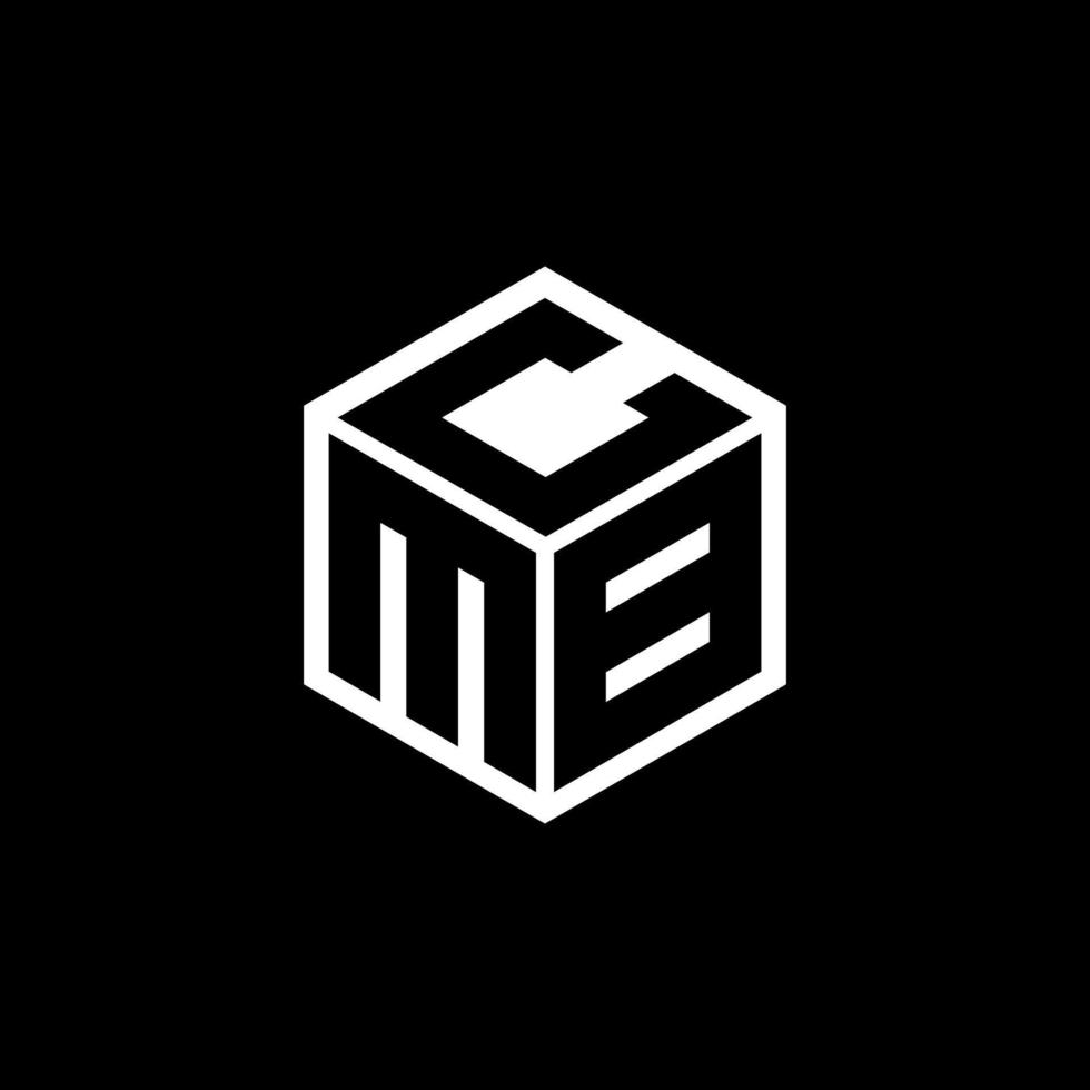 mbc brief logo ontwerp met zwart achtergrond in illustrator, kubus logo, vector logo, modern alfabet doopvont overlappen stijl. schoonschrift ontwerpen voor logo, poster, uitnodiging, enz.