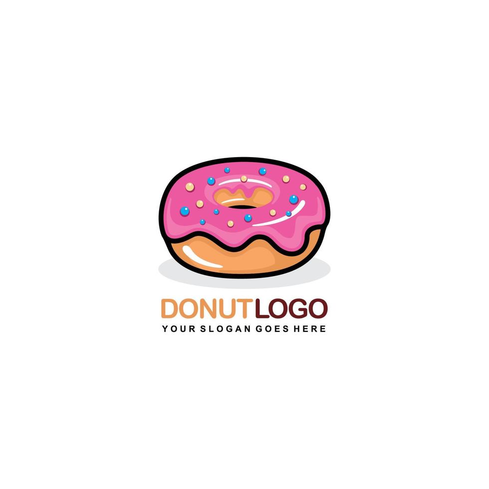 donut logo ontwerp vector