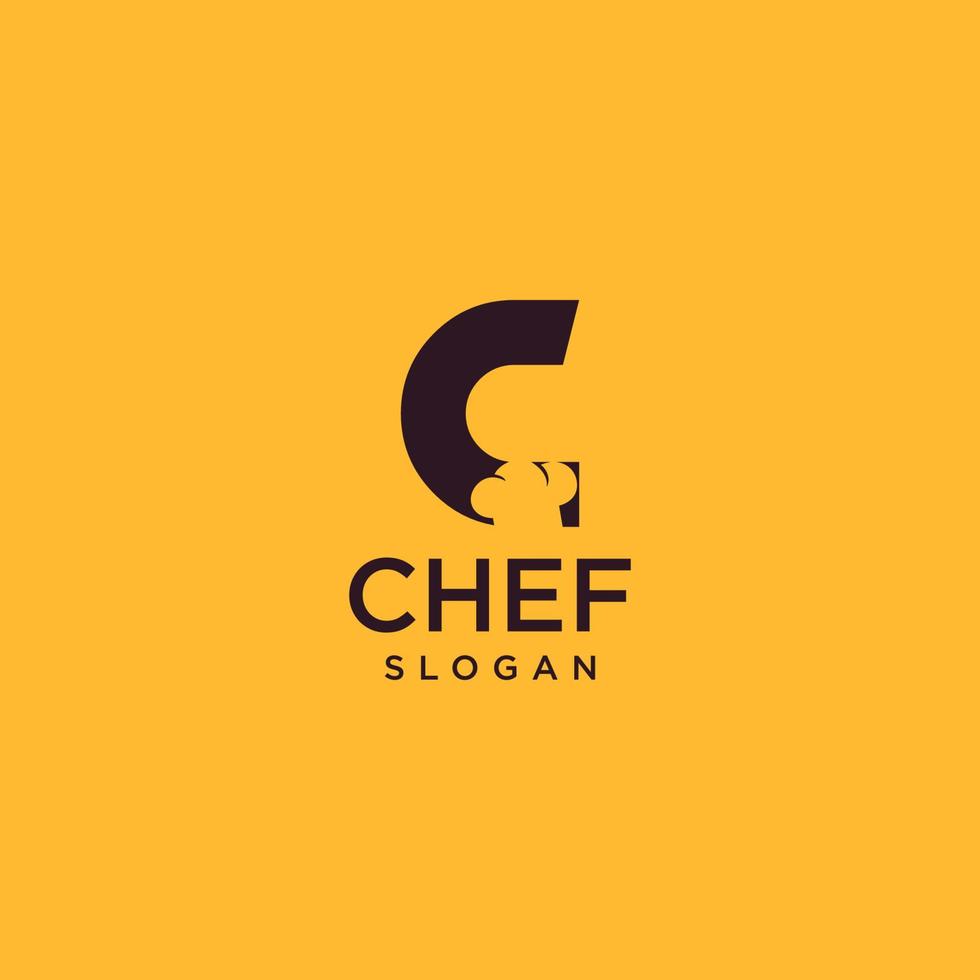 brief c chef logo , eerste restaurant koken vector ontwerp kunst