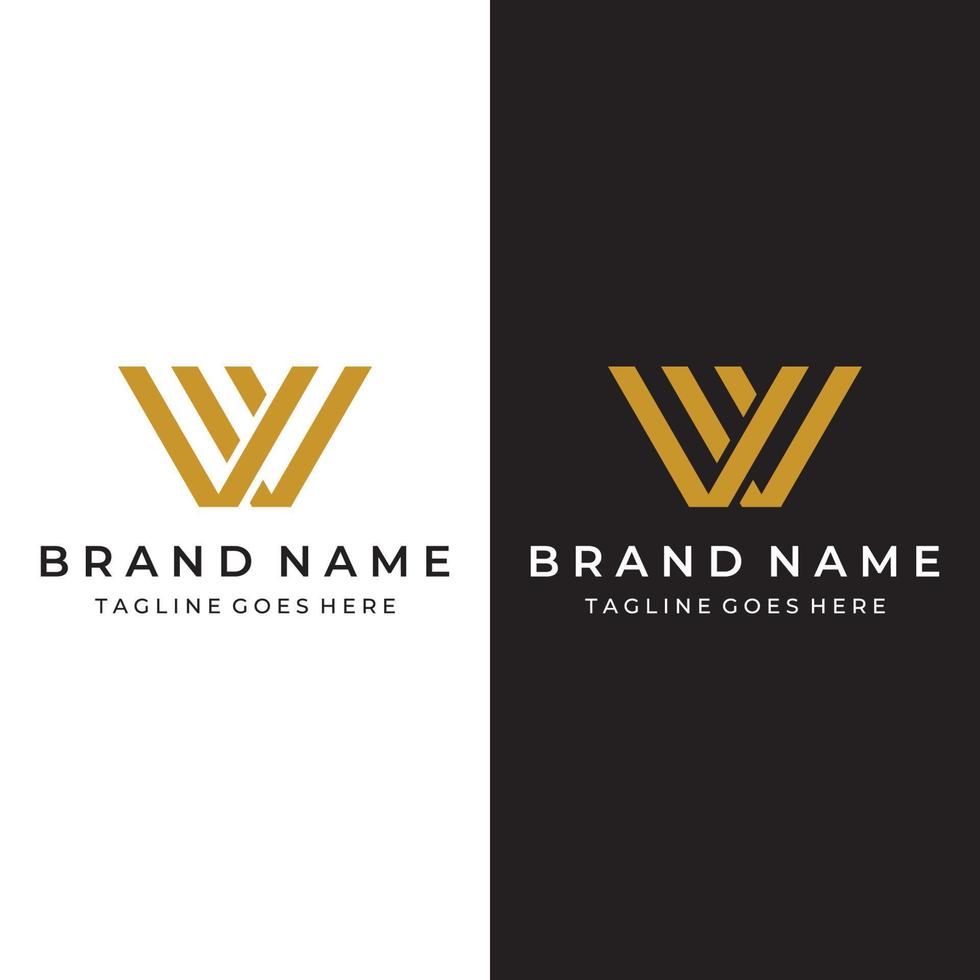 abstract logo ontwerp elementen van de eerste brief w monogram of geometrie dat zijn luxueus en elegante.logos voor ,bedrijf kaarten, bedrijven en ondernemingen. vector