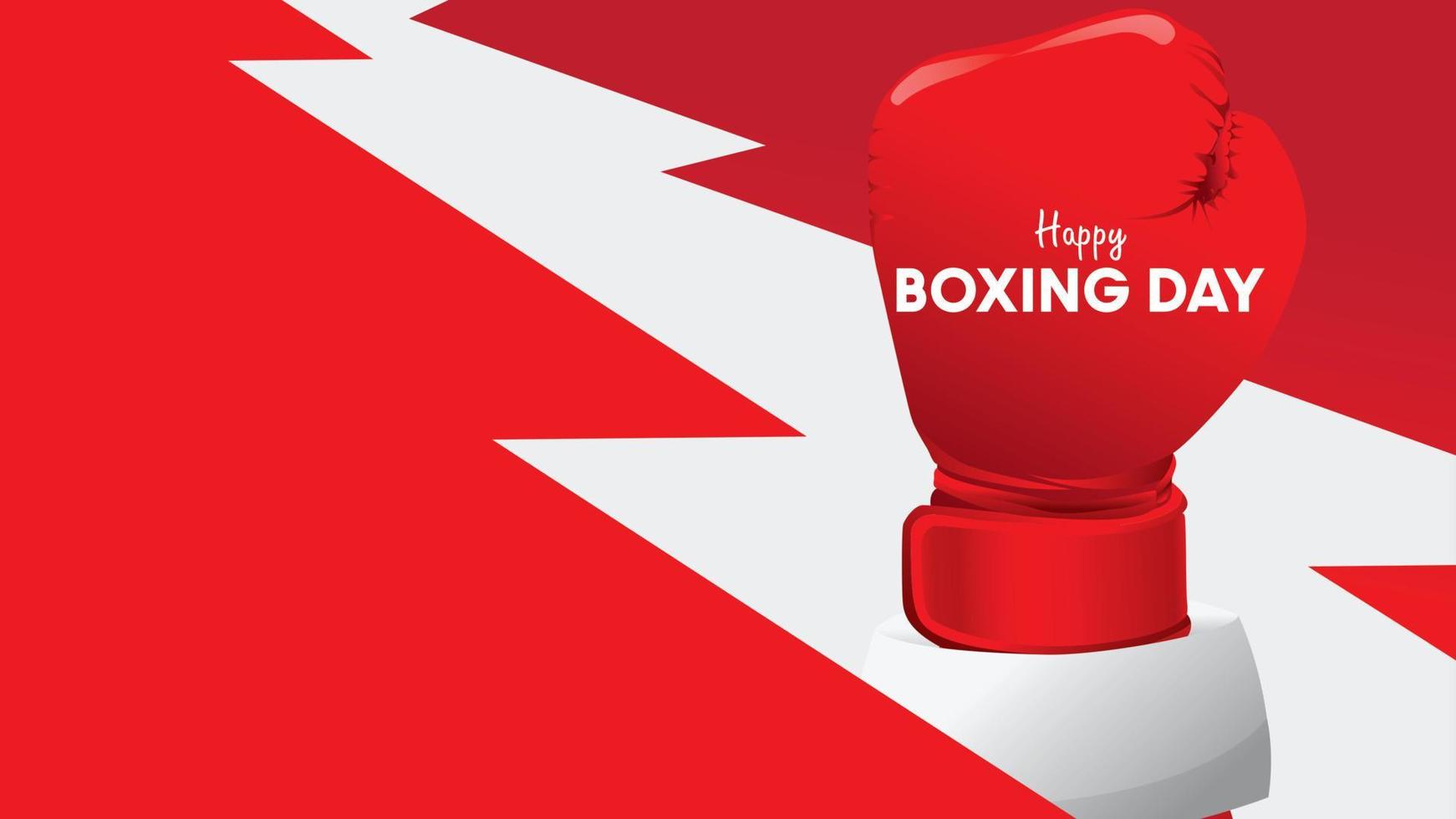 boksen dag vector illustratie.typografie gecombineerd in een vorm van boksen handschoenen