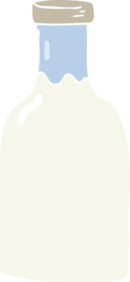 vlak kleur illustratie van melk fles vector