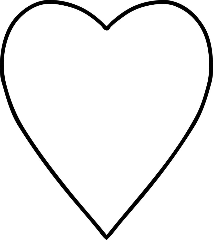 tatoeëren in zwart lijn stijl van een hart vector