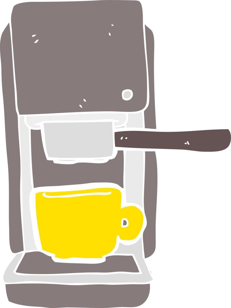 vlak kleur illustratie van espresso maker vector