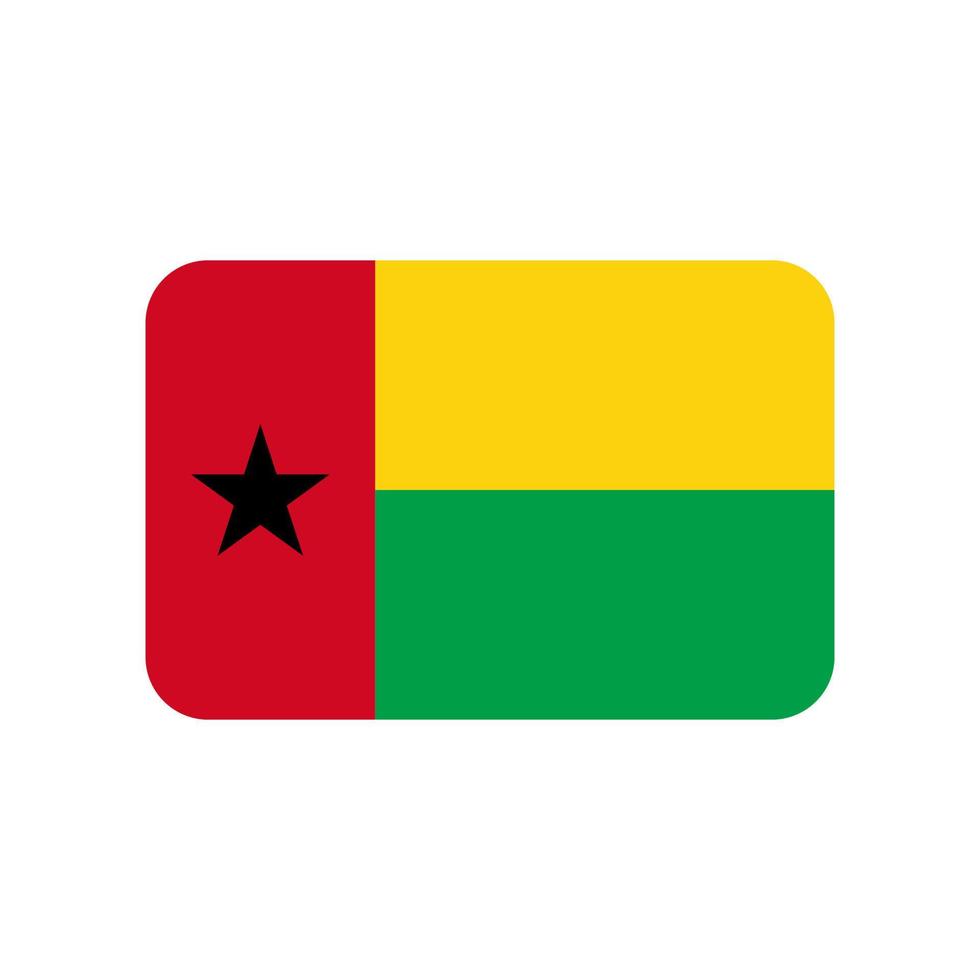 Guinea Bissau vector vlag met afgeronde hoeken geïsoleerd Aan wit achtergrond