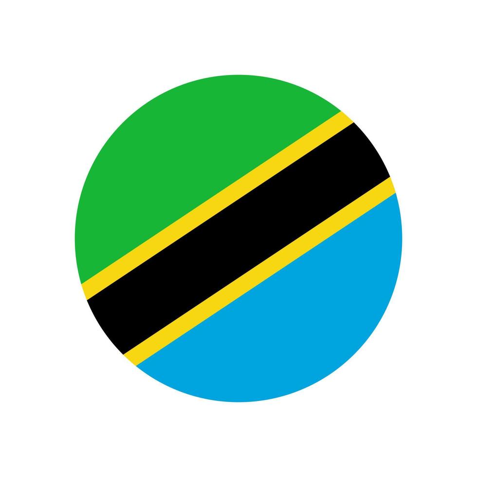 Tanzania vector vlag cirkel geïsoleerd Aan wit achtergrond