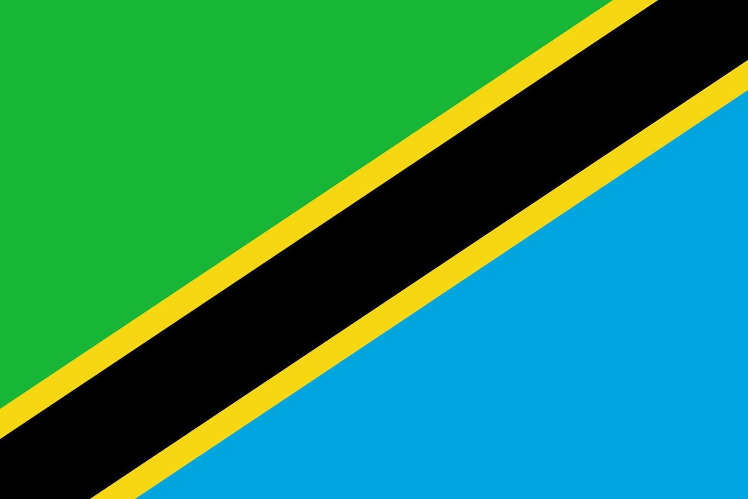 Tanzania vector vlag. afrikaans land nationaal symbool