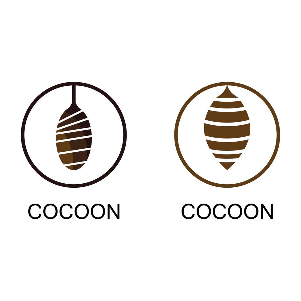 cocon illustratie logo vector ontwerp