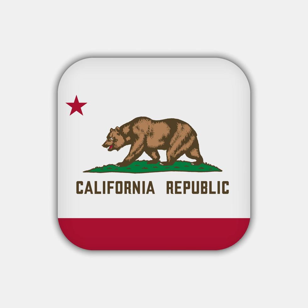 Californië staat vlag. vector illustratie.