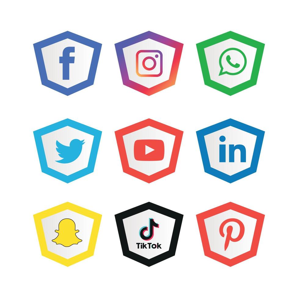 sociale media pictogrammen instellen logo vector illustrator