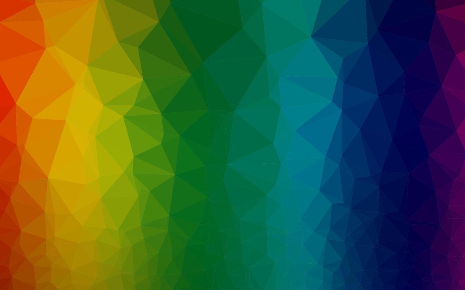 donkere veelkleurige, regenboog vector wazig driehoekstextuur.