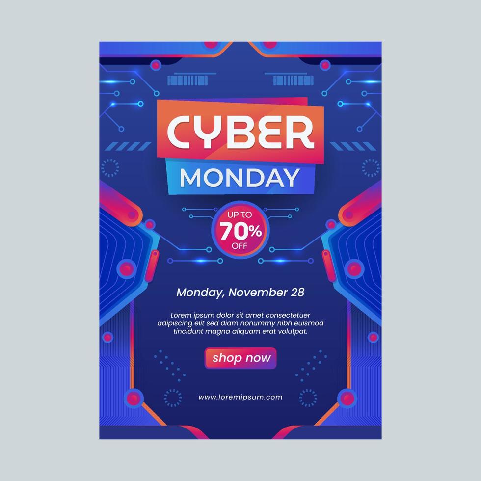 cyber maandag poster vector