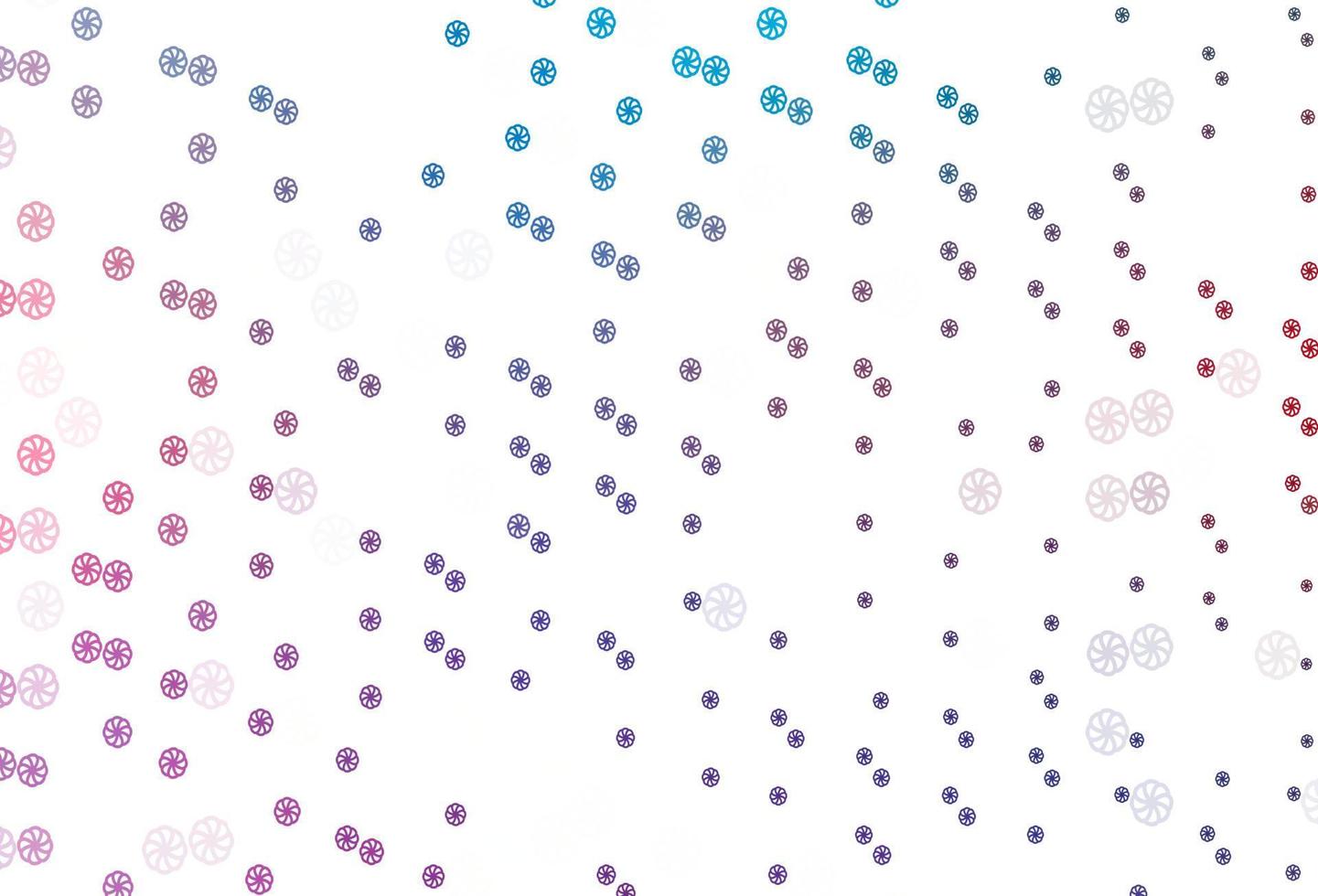 licht blauw, rood vector structuur met gekleurde sneeuwvlokken.