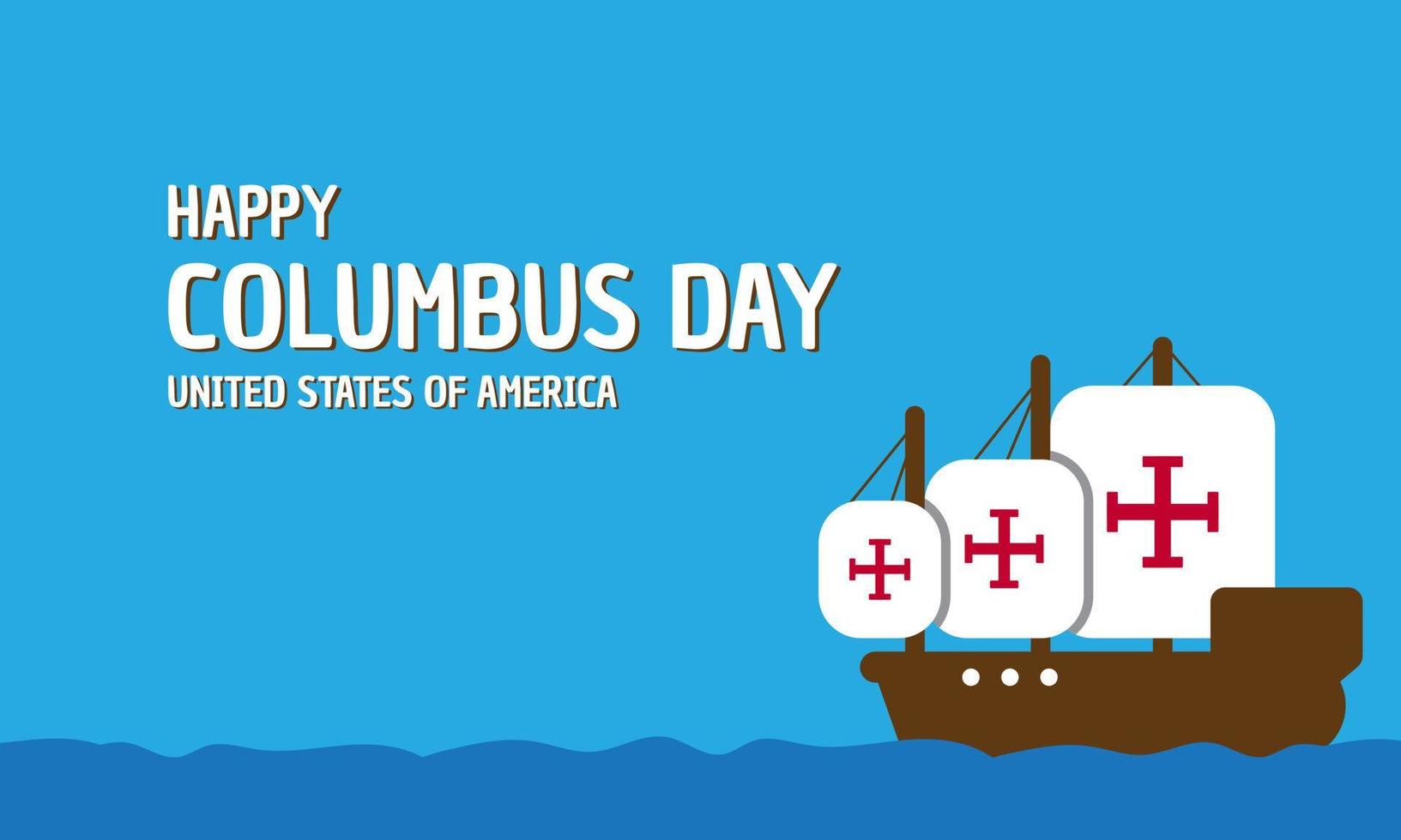 columbus dag achtergrondontwerp. vectorillustratie. vector