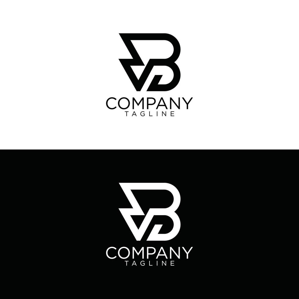 creatief b logo ontwerp en premie vector Sjablonen