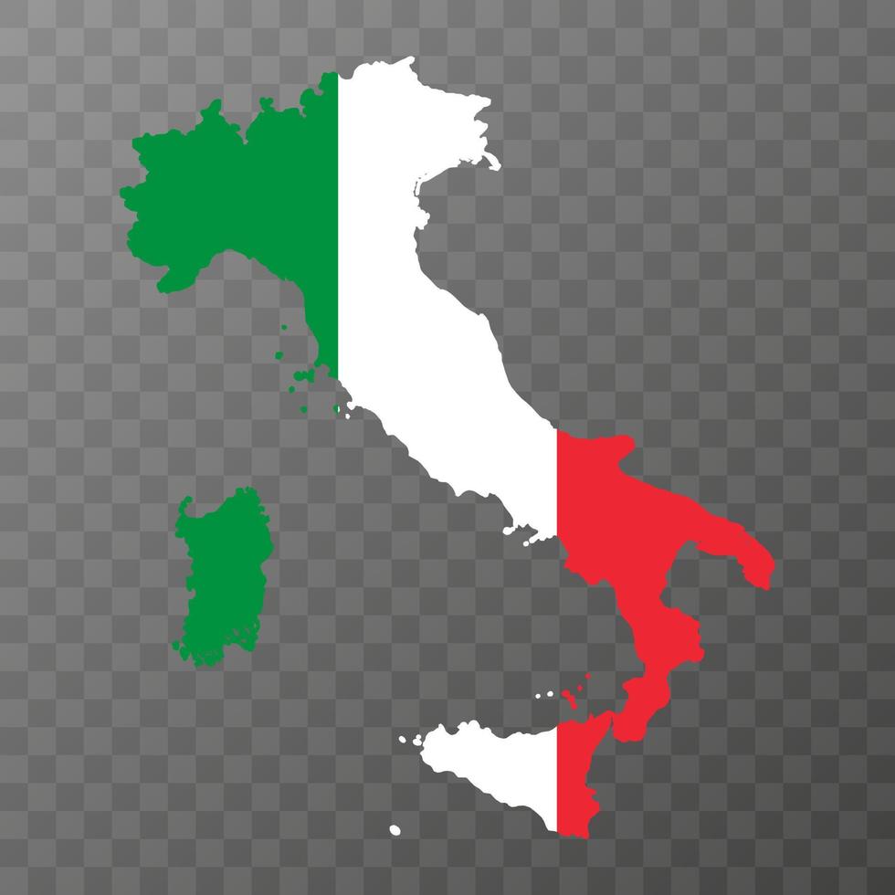 Italië kaart met regio grenzen. vector illustratie.