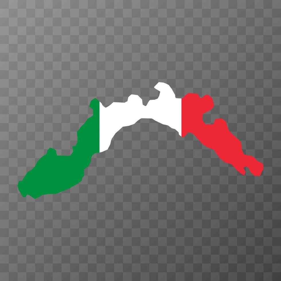 Ligurië kaart. regio van Italië. vector illustratie.